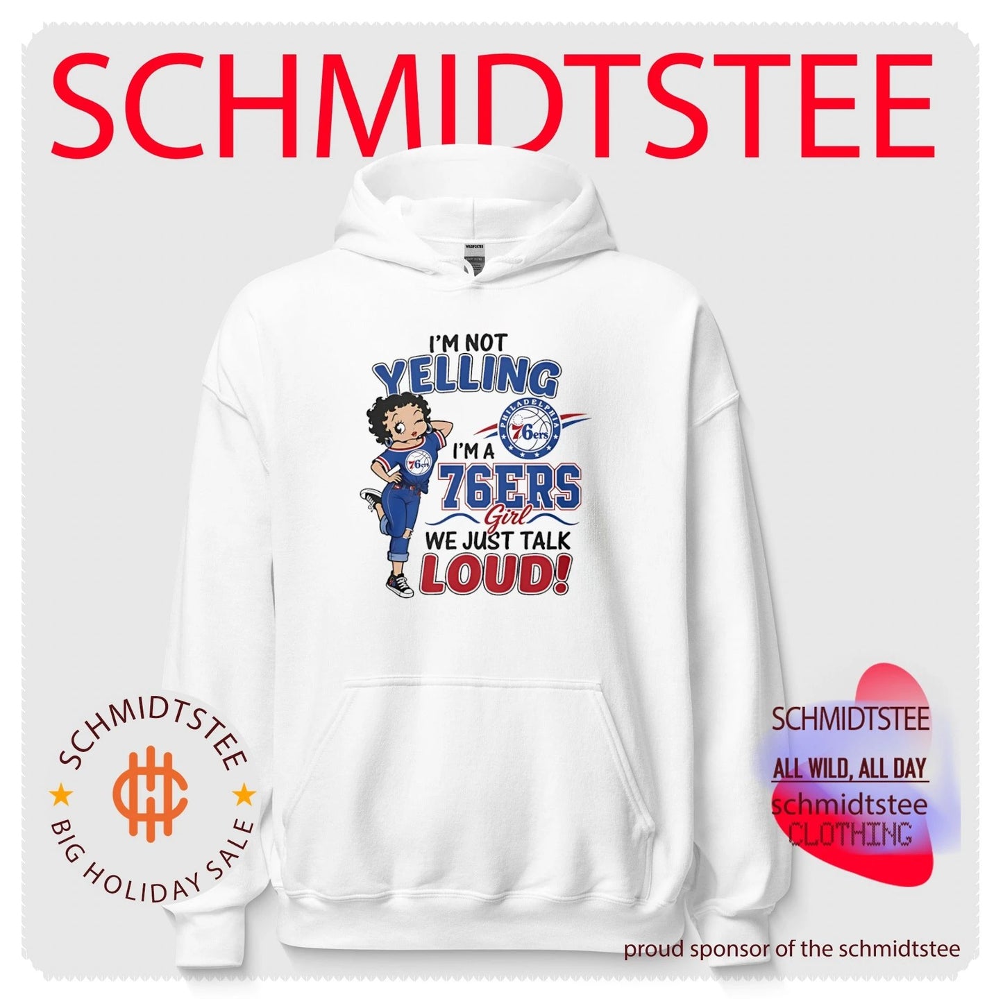 I’m not yelling I’m a Philadelphia 76ers girl we just talk loud shirt