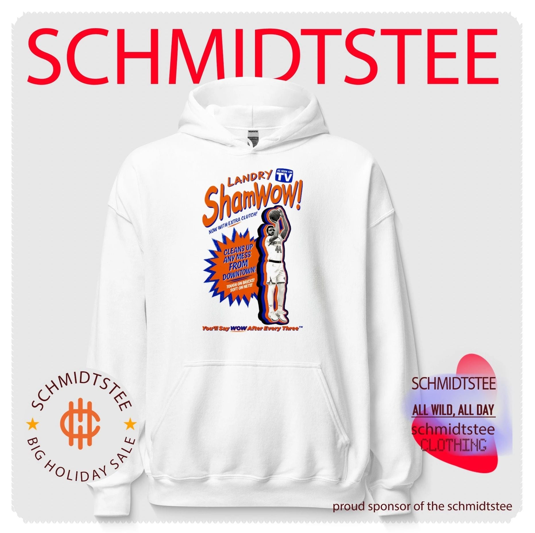New York Knicks Landry Shamwow cleans up any mess from downtown shirt