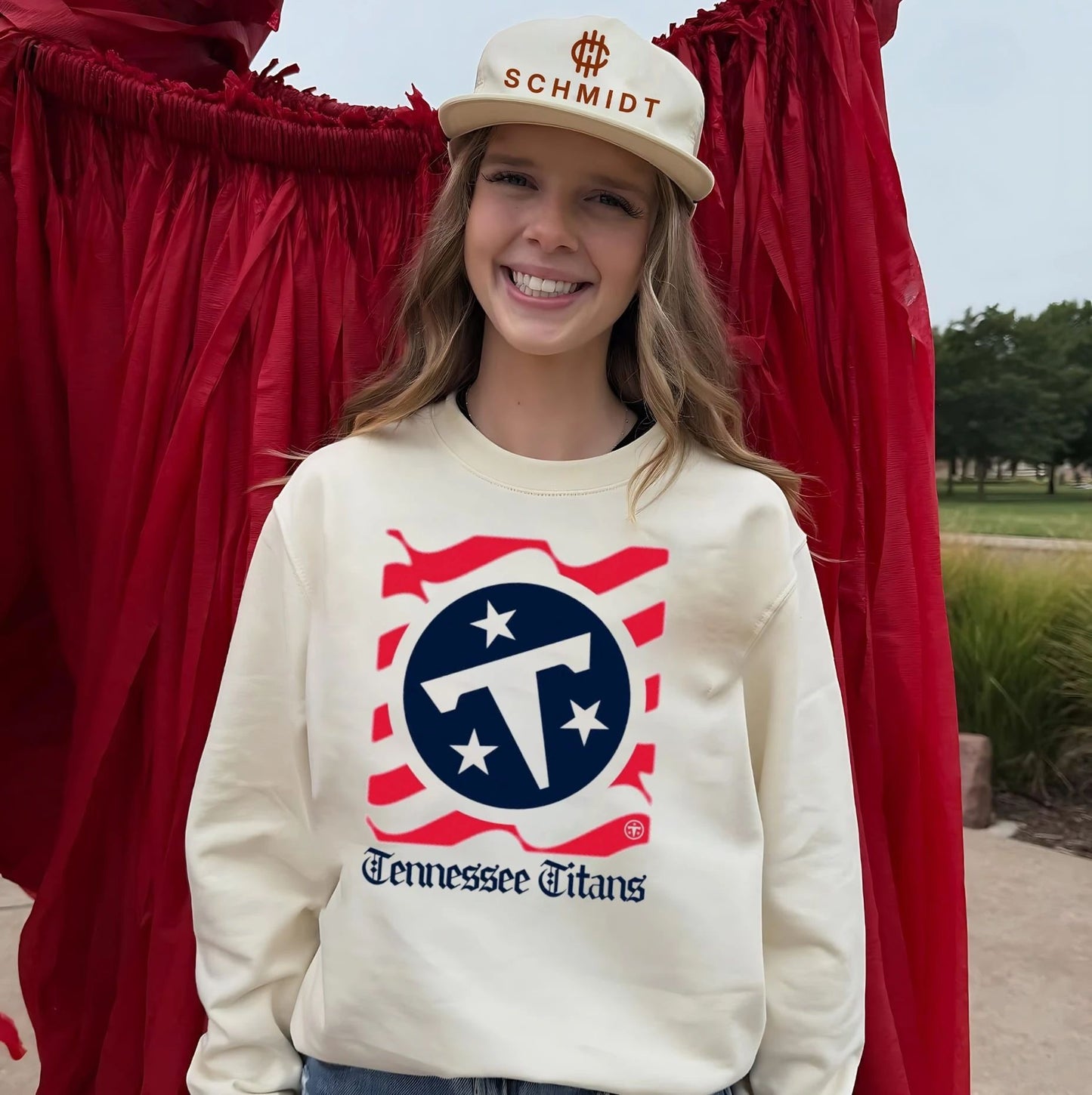 Tennessee Titans American 250th Flag Heritage Wordmark shirt