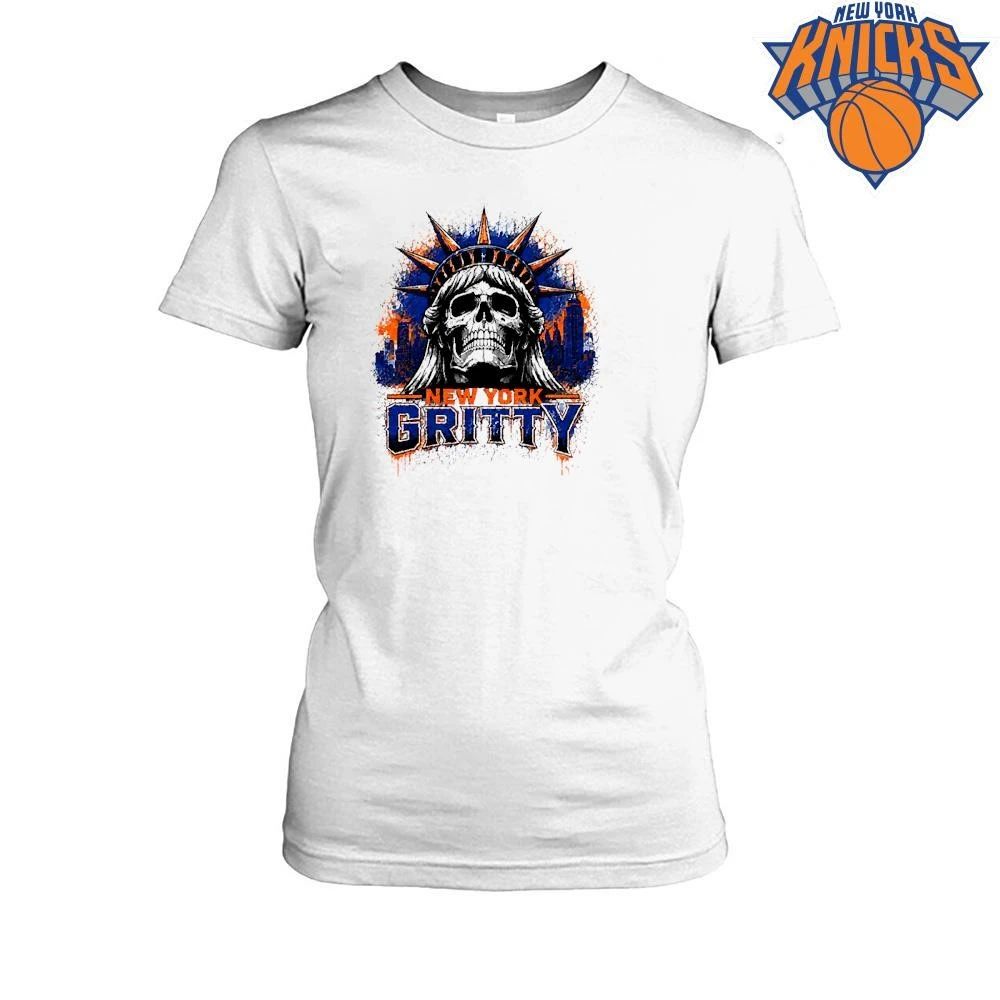 New York Knicks Champions NBA 2026 New York Gritty Statue Of Liberty Skull Basketball Shirt