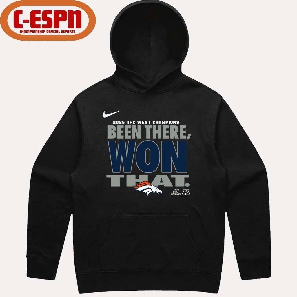 Denver Broncos Nike Been There, Won That 2025 AFC West Division Champions shirt