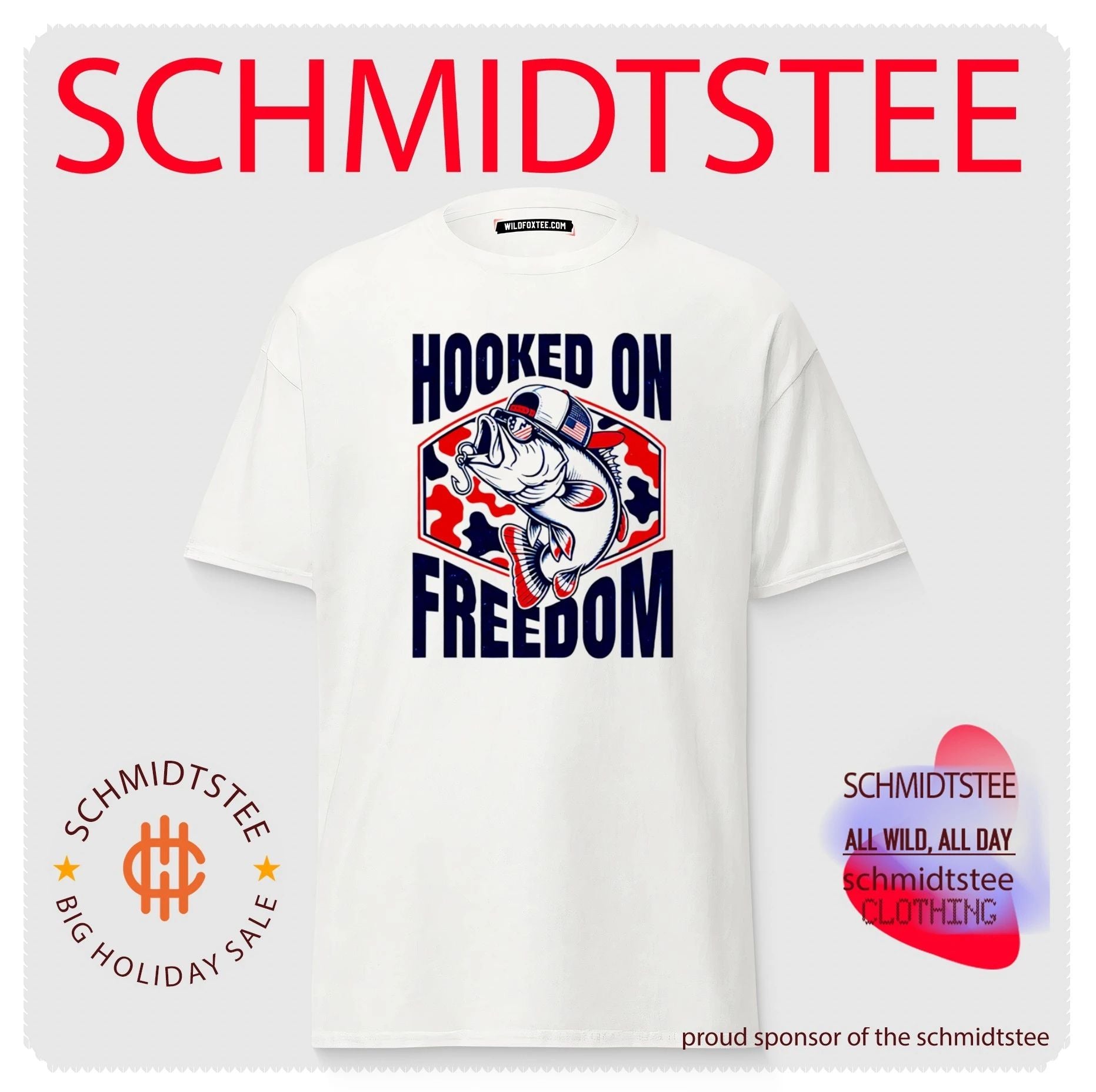 Hooked On Freedom fish shirt