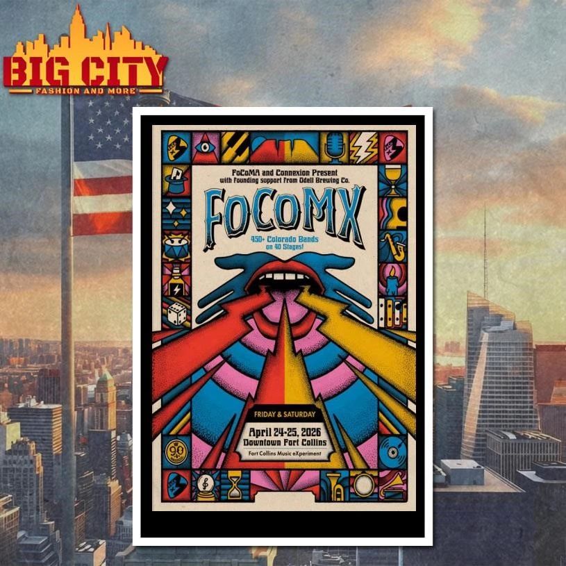 FocoMX Downtown Fort Collins, CO Apr 24-25 2026 Poster Shirt