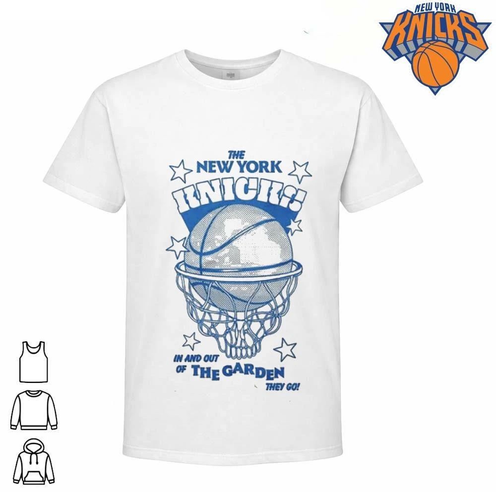 The New York Knicks In And Out Of The Garden They Go Grateful Dead Steal Your Face Basketball T Shirt
