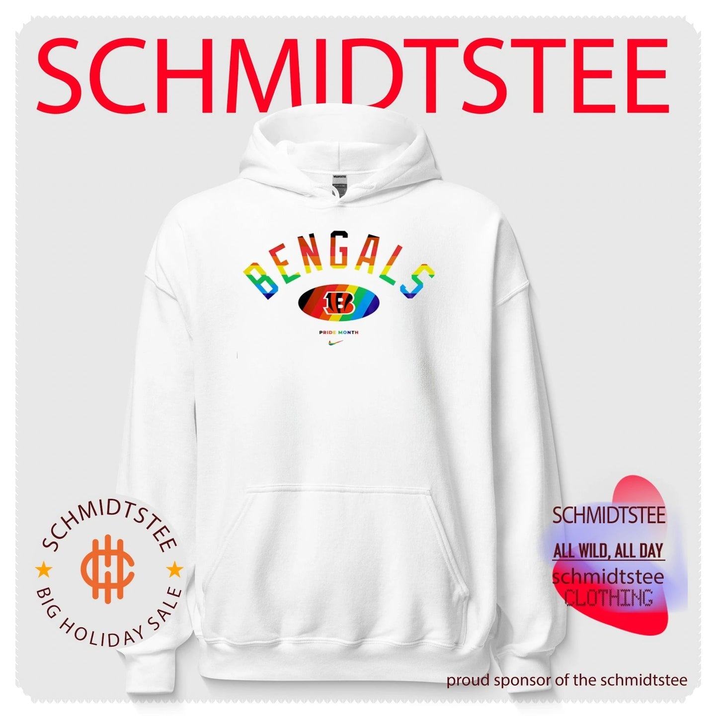 Cincinnati Bengals Pride Month Rainbow logo shirt