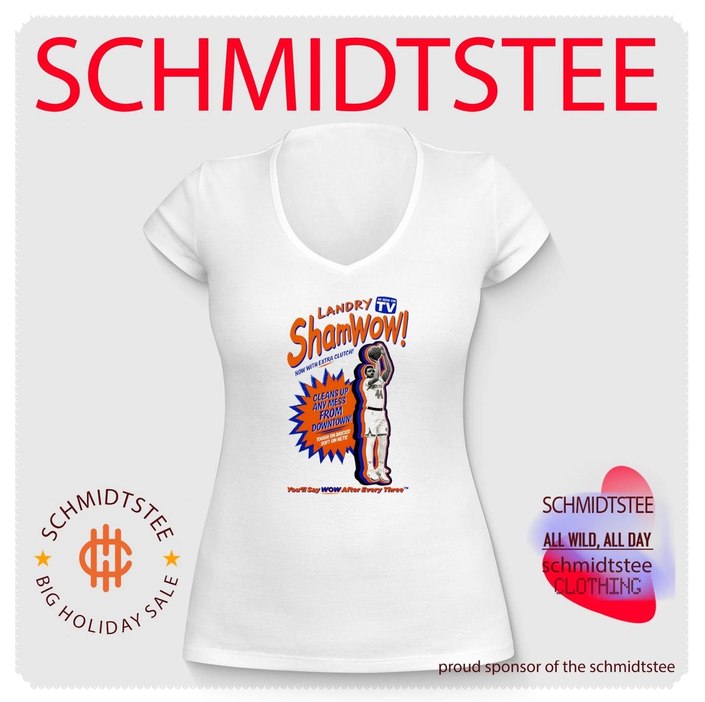 New York Knicks Landry Shamwow cleans up any mess from downtown shirt