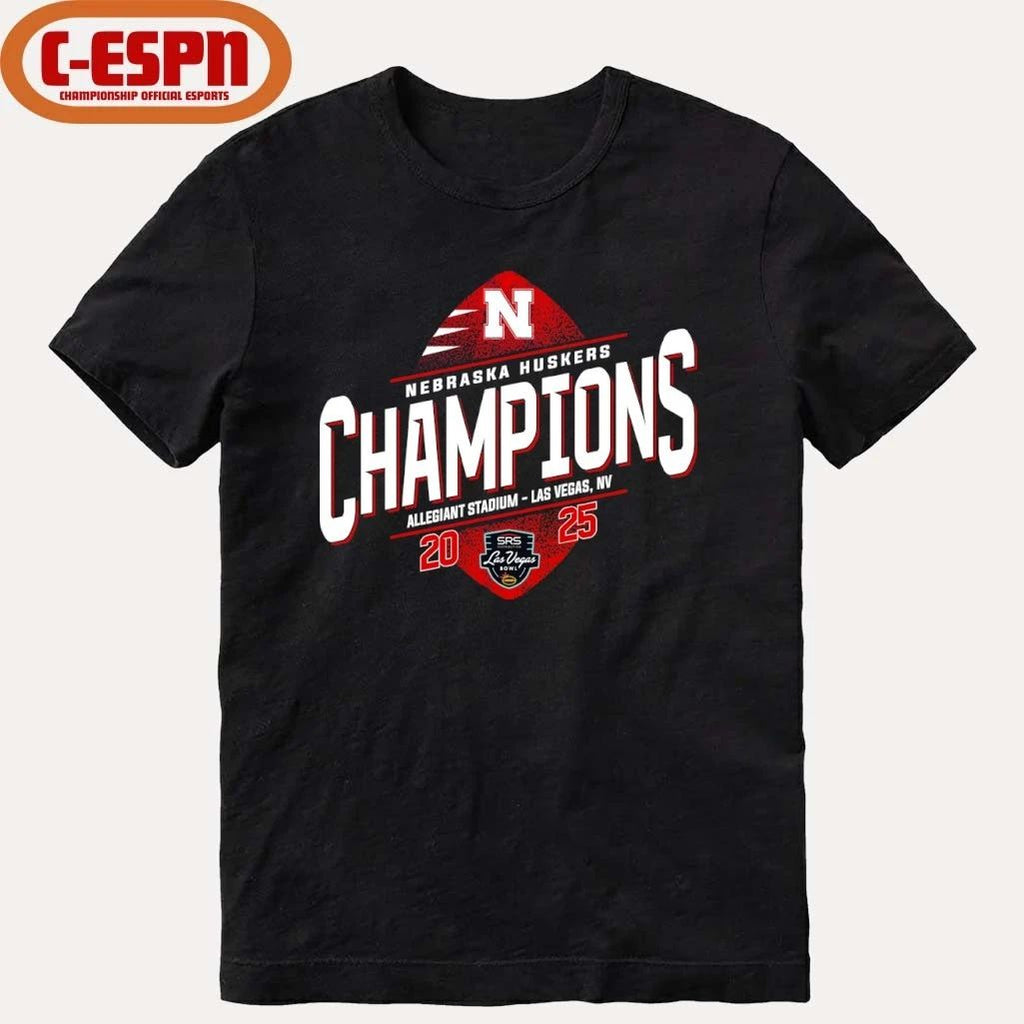 Nebraska Huskers SRS Distribution Las Vegas Bowl Champions T-shirt