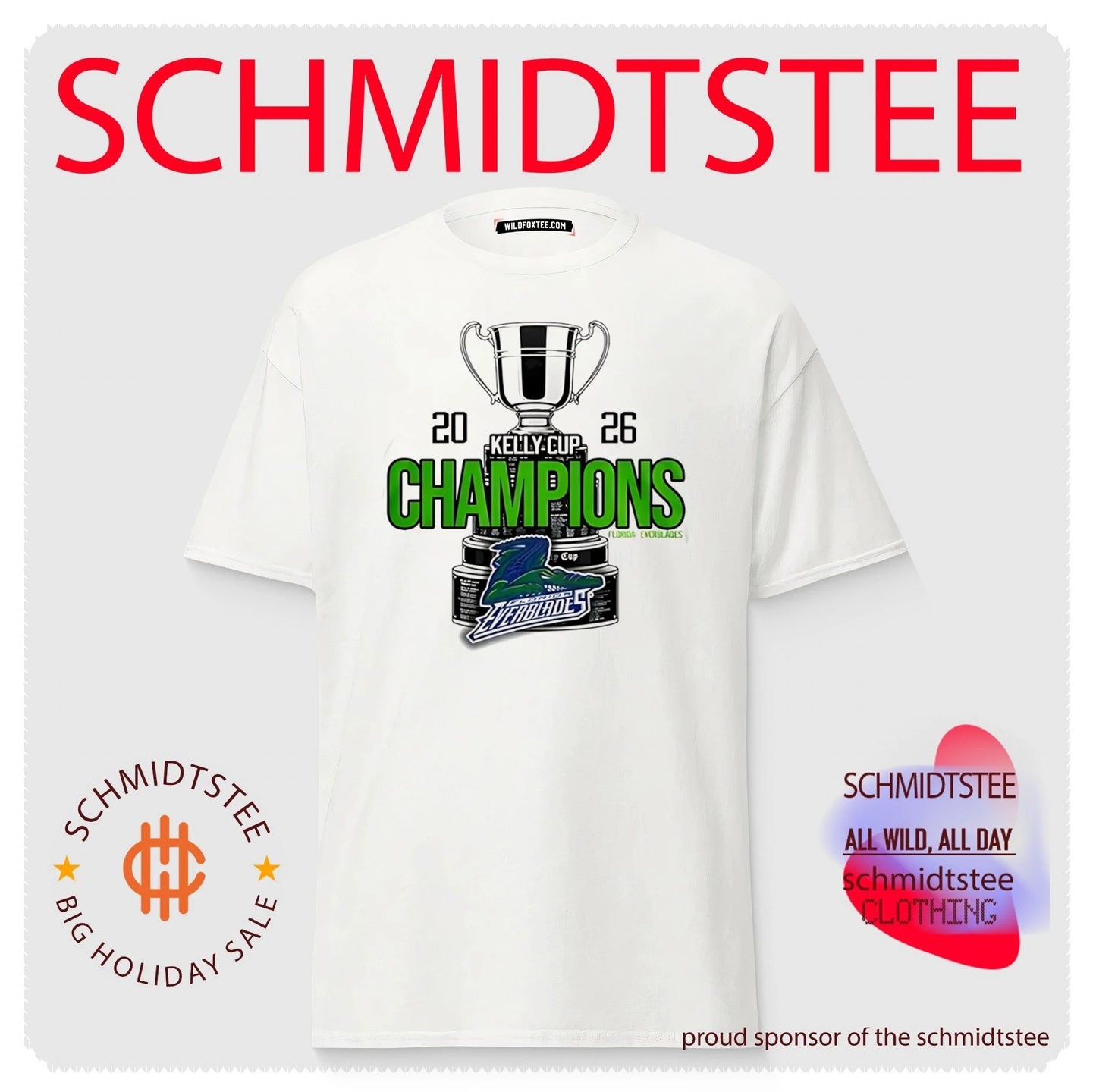 Florida Everblades 2026 Kelly Cup Champions 5X trophy shirt