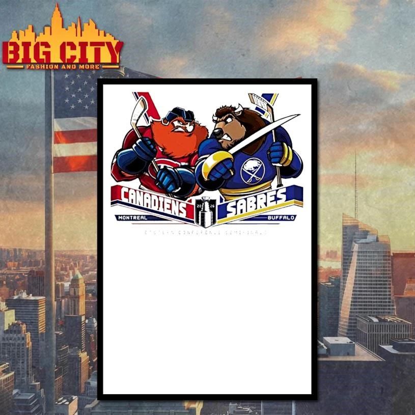 Montreal Canadiens Vs Buffalo Sabres Hockey Mascot Eastern Conference Semifinals Shirt