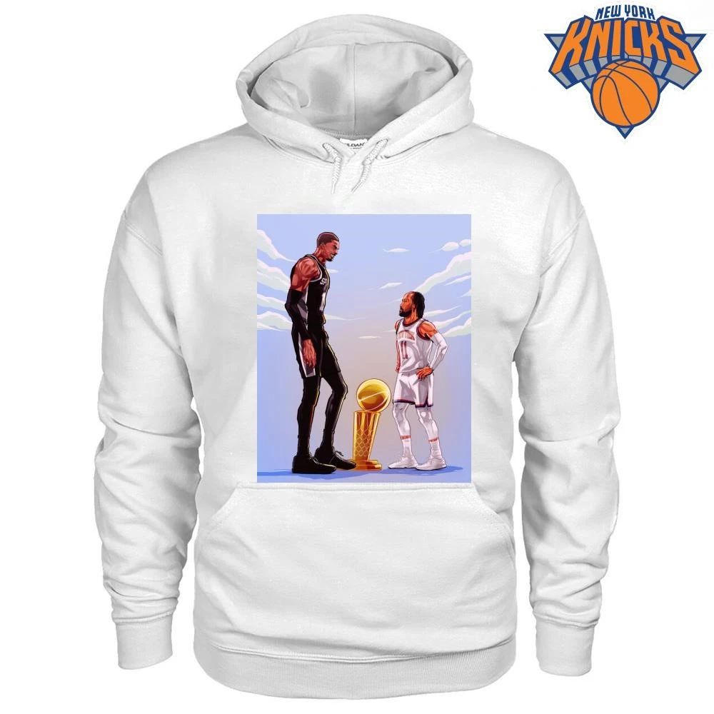 San Antonio Spurs Victor Wembanyama vs New York Knicks Jalen Brunson 2026 NBA Finals Cartoon Art Graphic Shirt