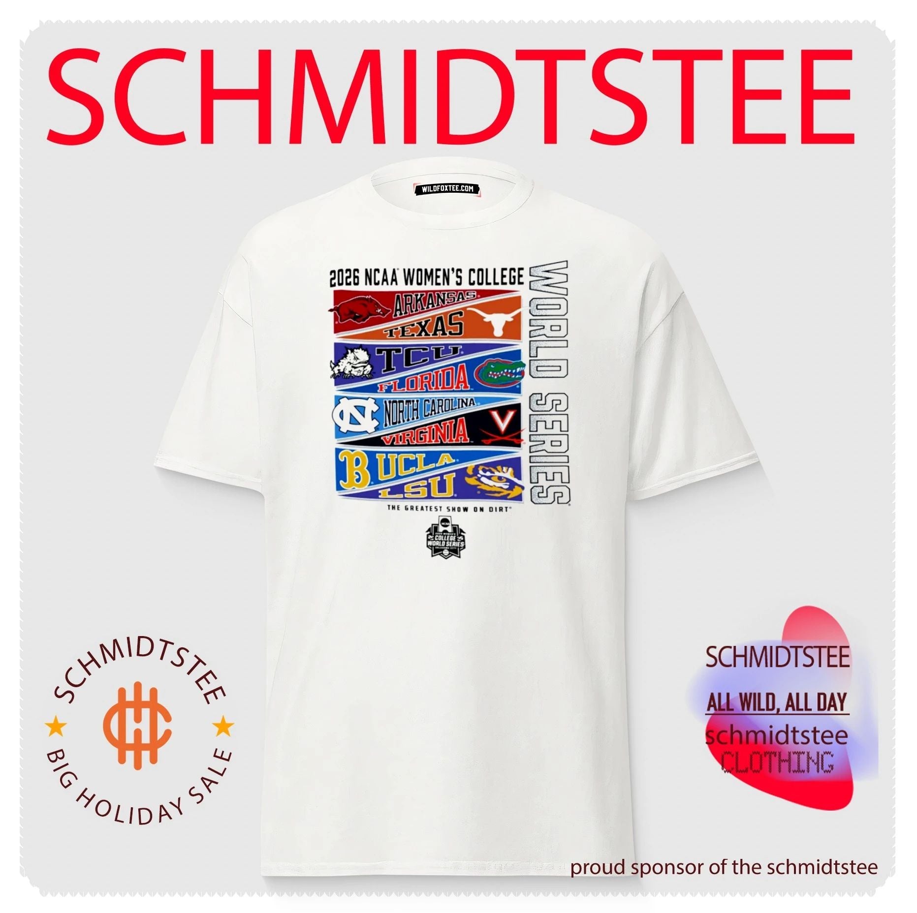 2026 NCAA Women’s College World Series flag shirt