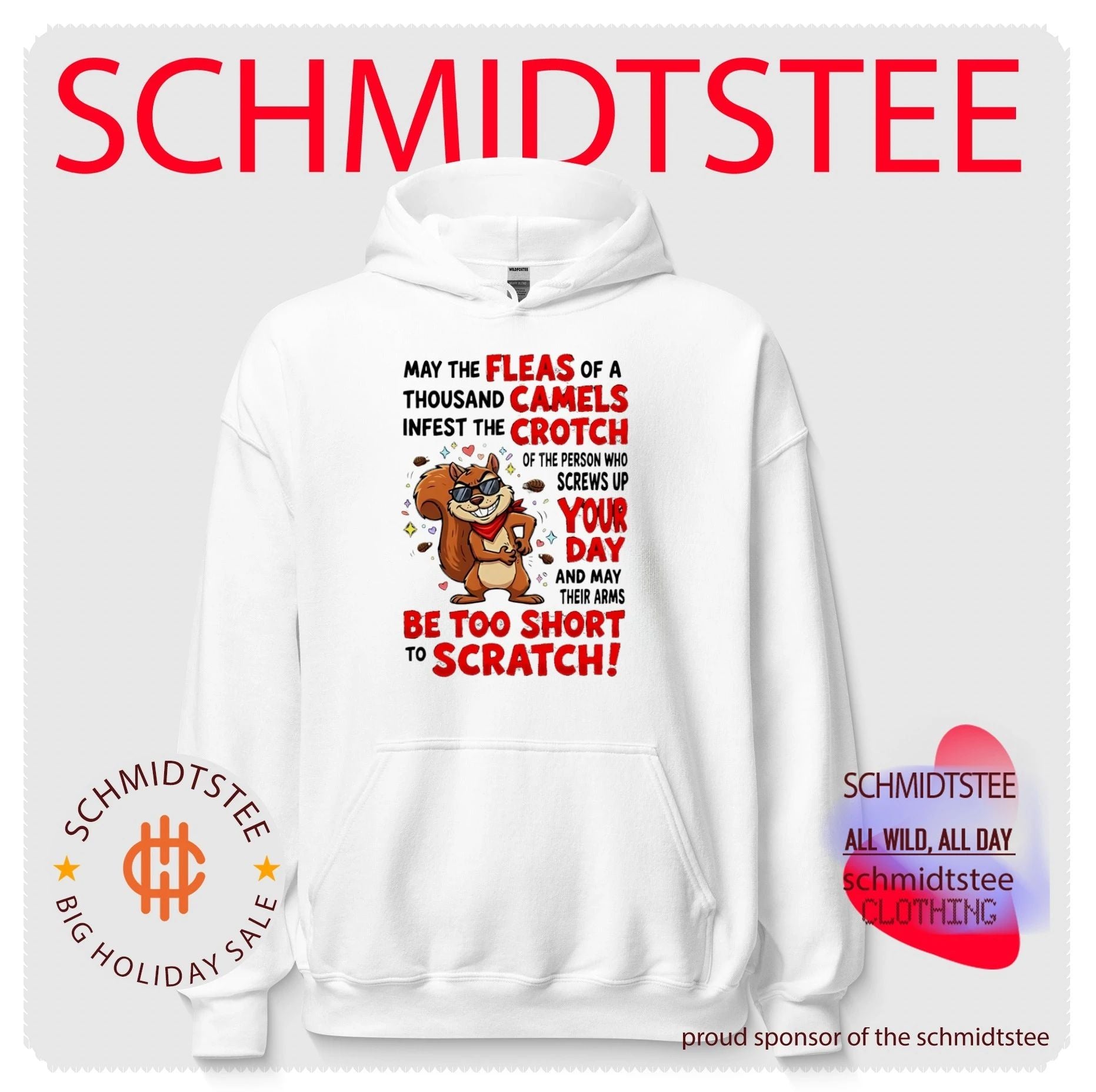 Fleas camels crotch your day be too short scratch cartoon squirrel shirt