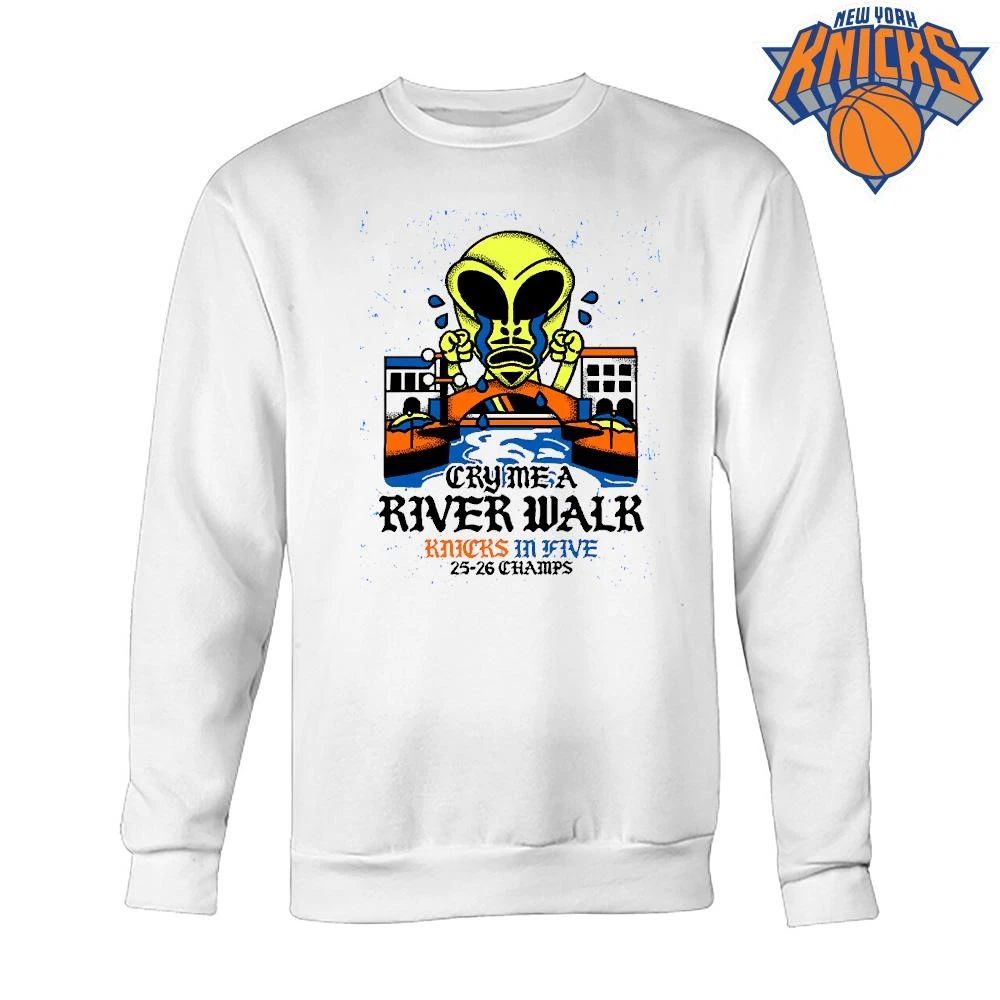 New York Knicks Champions NBA 2026 Cry Me A River Walk San Antonio Spurs Alien Shirt