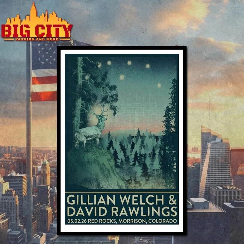 Premium Gillian Welch And David Rawlings May 2 2026 in Morrison CO Poster Shirt