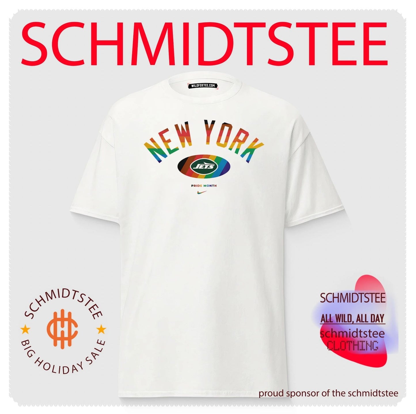 New York Jets Pride Month Rainbow logo shirt