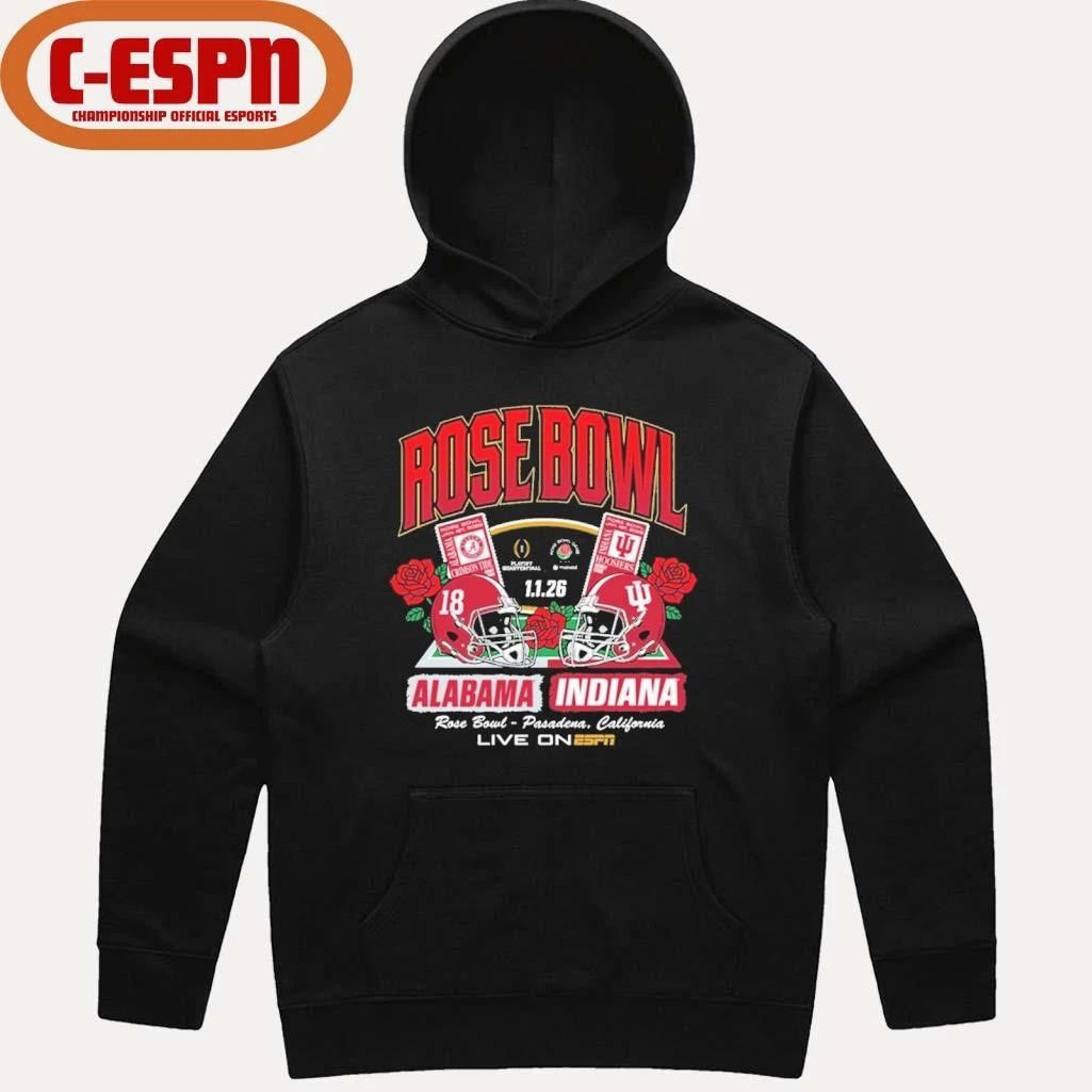 Alabama Crimson Tide 2026 Rose Bowl Game vs. Indiana Hoosiers Tickets shirt