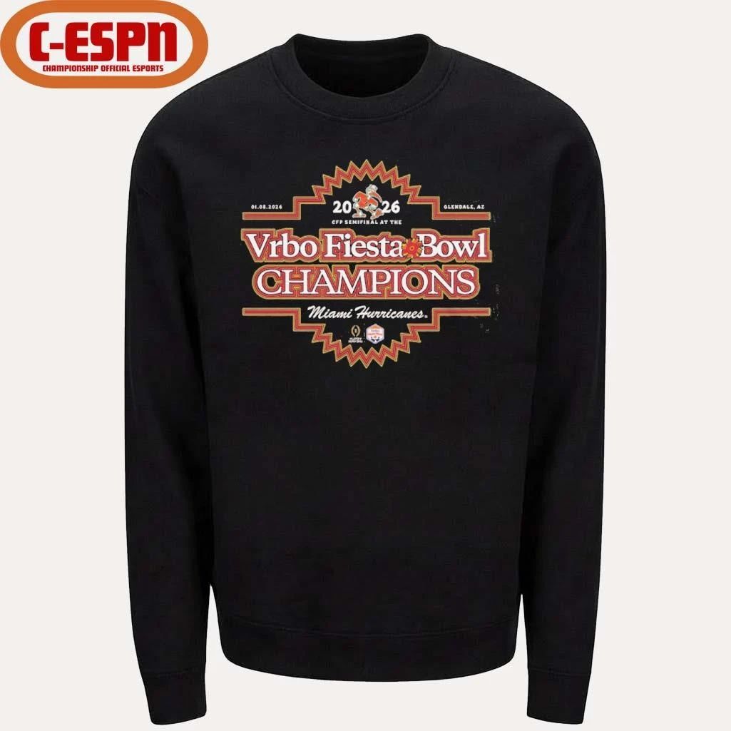 Miami Hurricanes 2026 Fiesta Bowl Champs Shirt