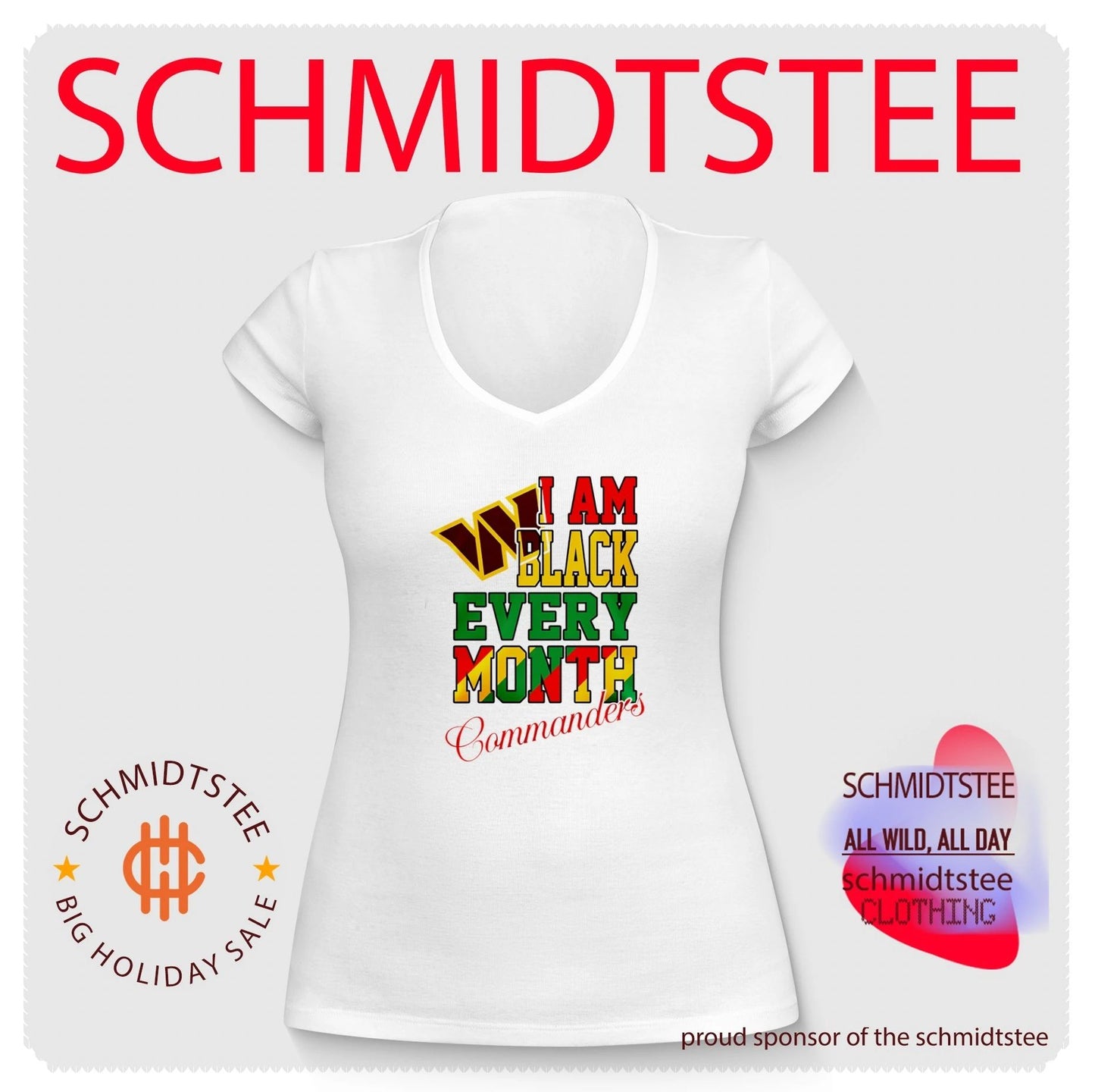 Washington Commanders I am Black Every Month Juneteenth logo shirt
