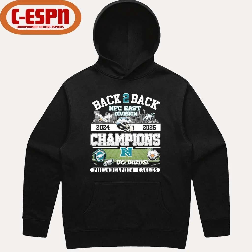 Back To Back 2024-2026 Philadelphia Eagles NFC East Division Champions go Birds Shirt