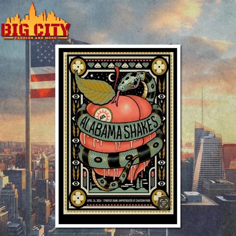 Alabama Shakes Atlanta GA 4-24-2026 Tour Poster Shirt