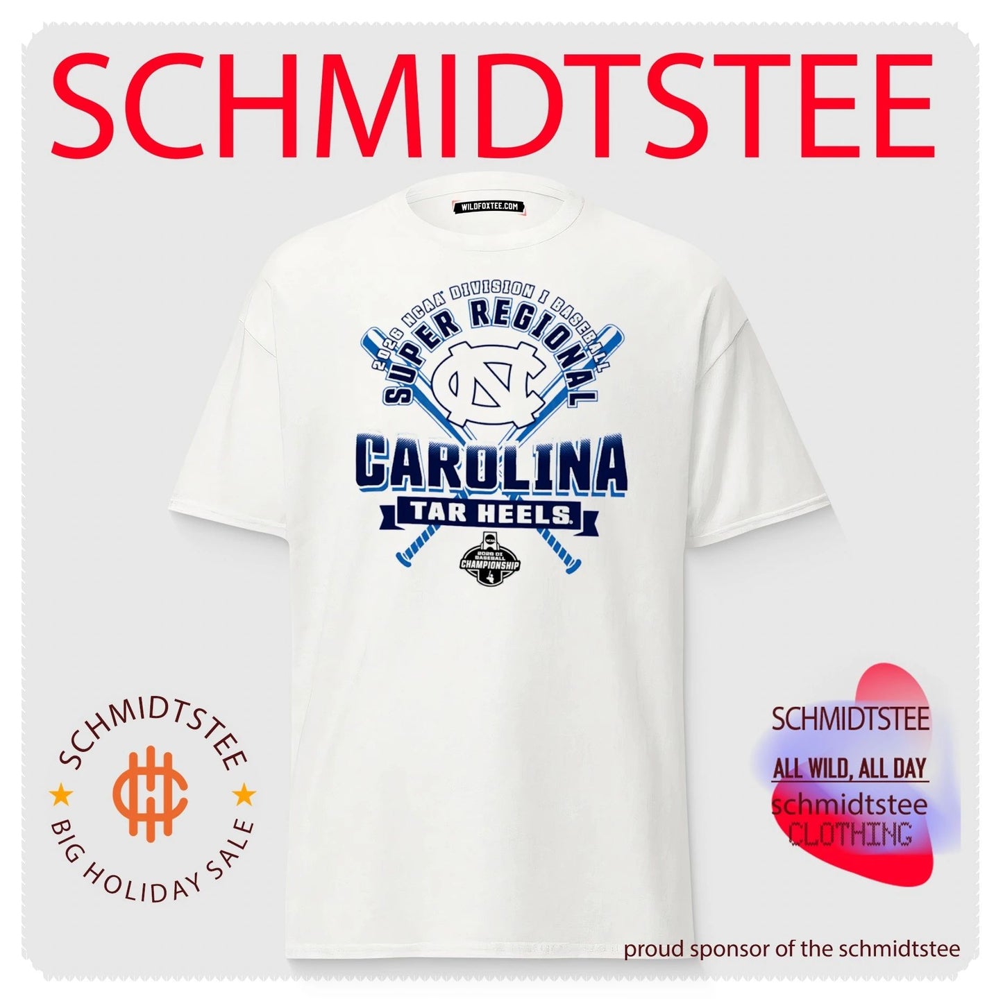 Carolina Tar Heels 2026 NCAA Division I Baseball Super Regionals shirt