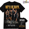 San Antonio Spurs Victor Wembanyama We Will Be Back Vintage Team Graphic NBA Finals 2026 Two Sided Shirt