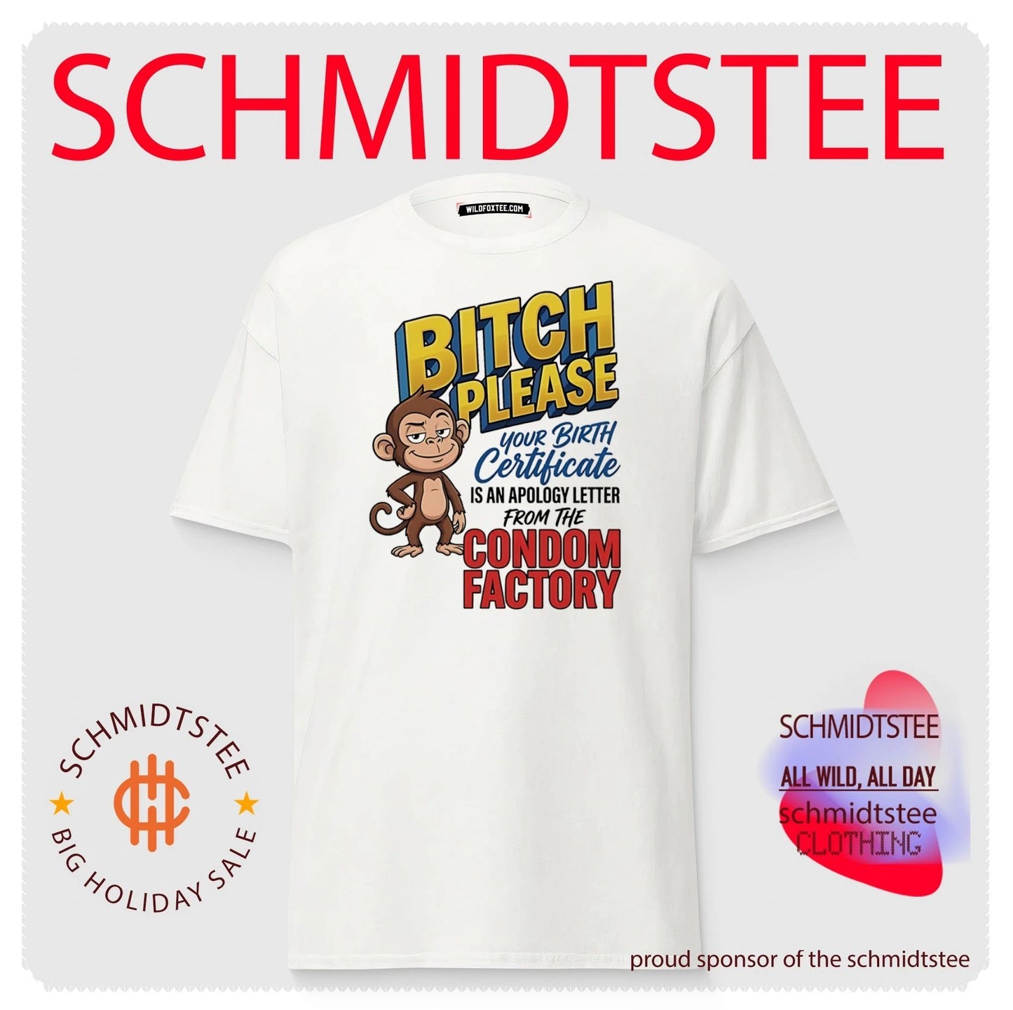 Bitch please your birth certificate is an apology letter cartoon monkey shirt