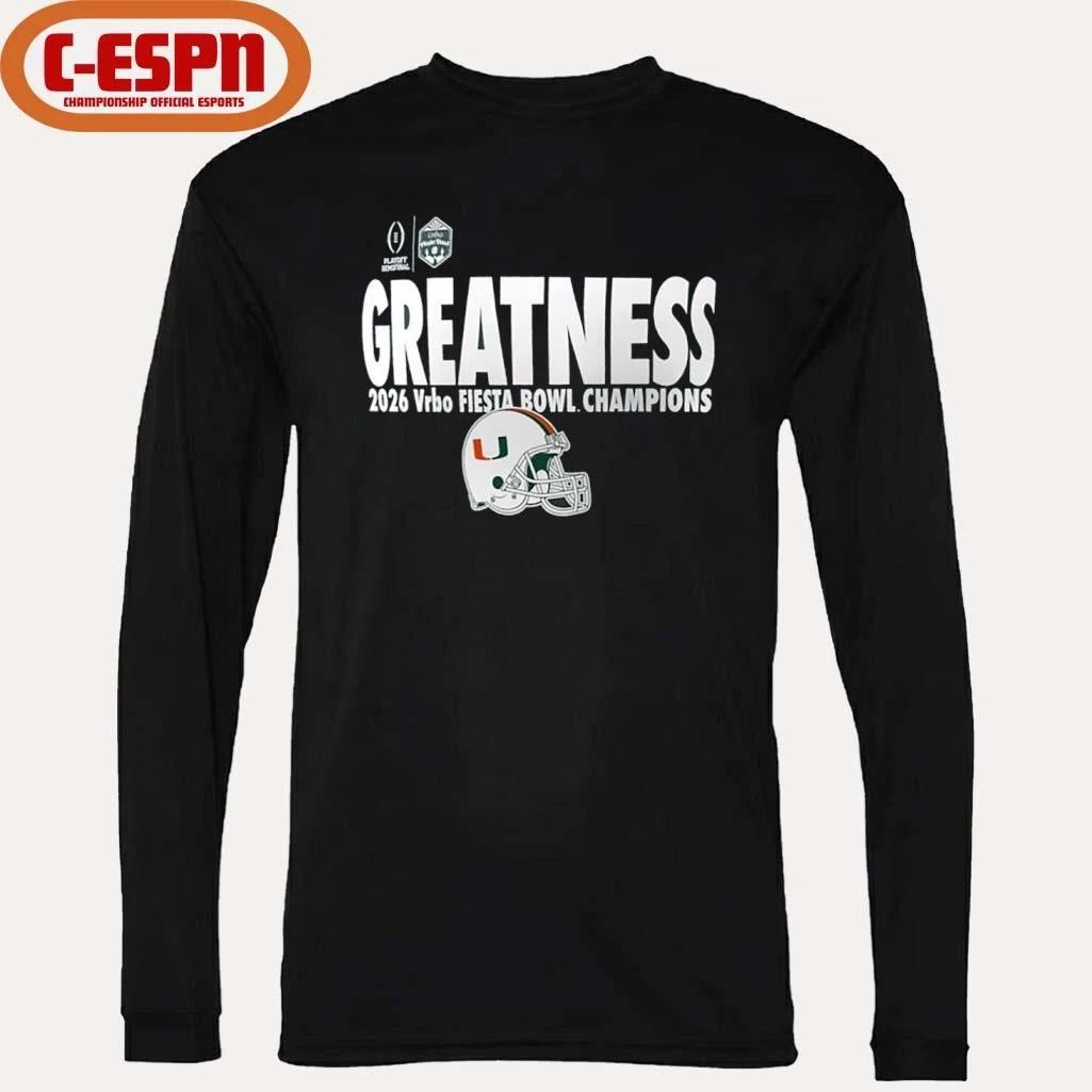 Miami Hurricanes Greatness Fiesta Bowl Champions T-Shirt