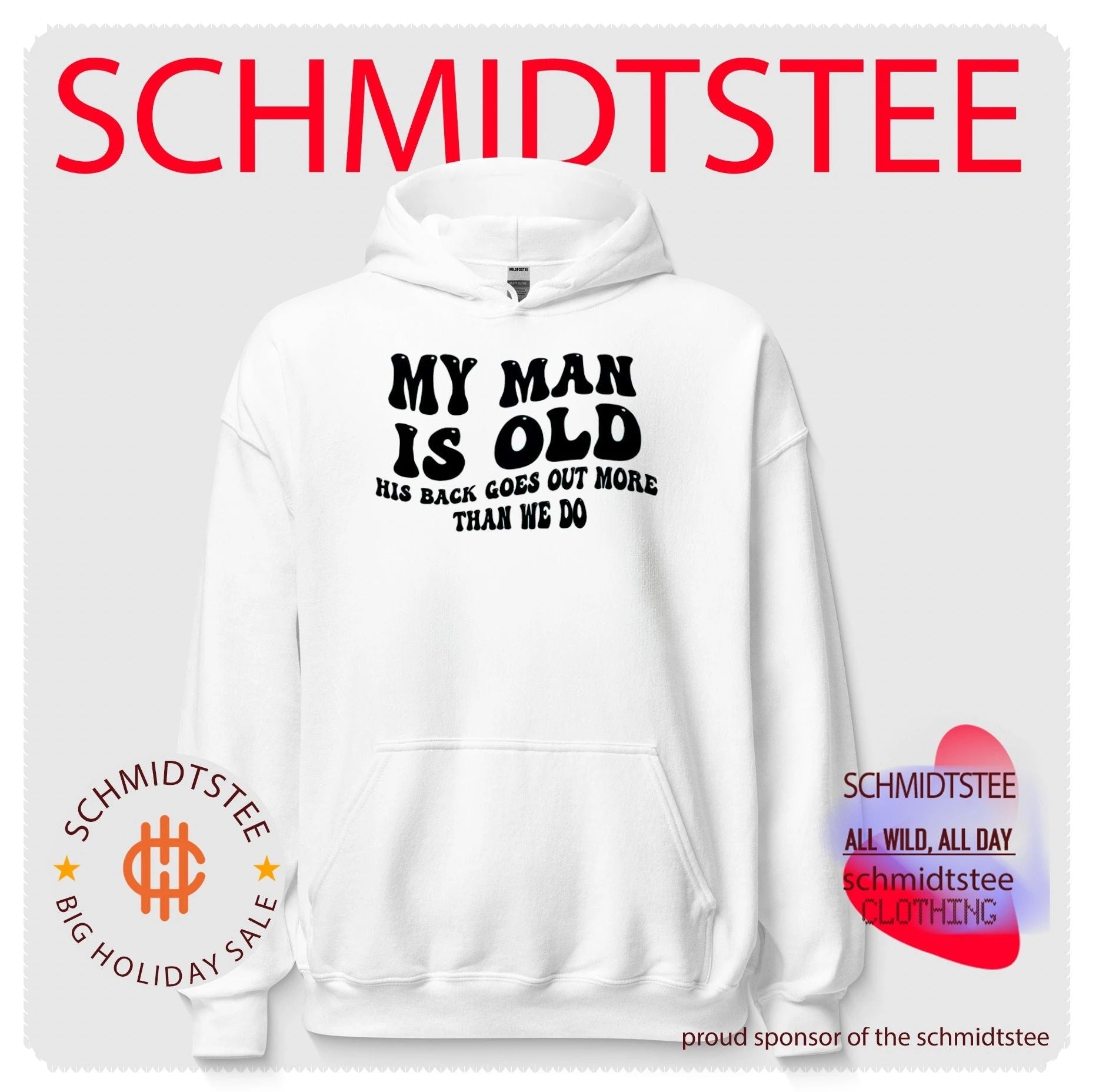 My man is old his back goes out more than we do shirt