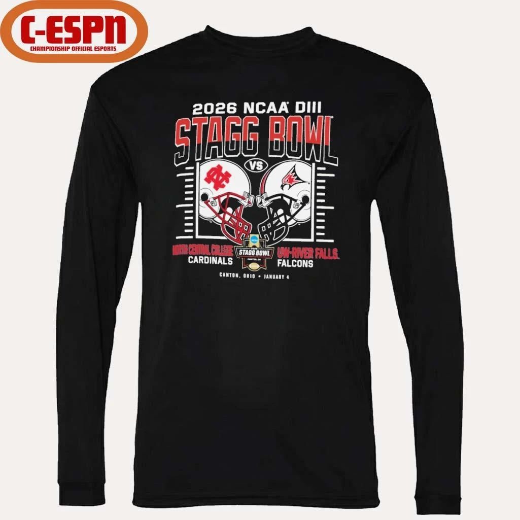 North Central Vs UW-River Falls 2025 NCAA DIII Stagg Bowl Duel Helmet Shirt