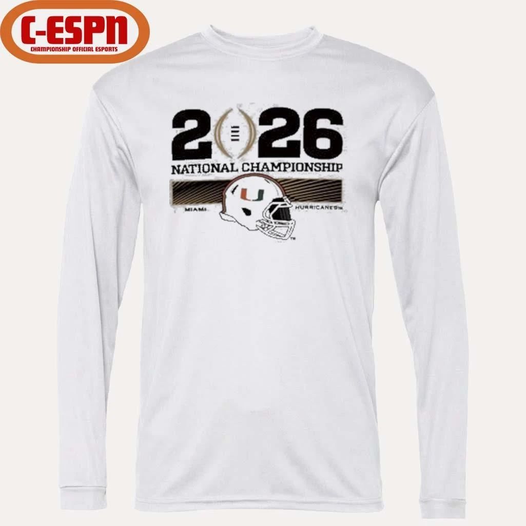 Miami Hurricanes Football 2026 National Championship Game Helmet shirt