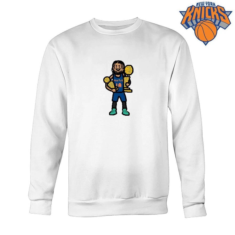 New York Knicks Champions NBA 2026 Jalen Brunson Trophy Cartoon Basketball Shirt