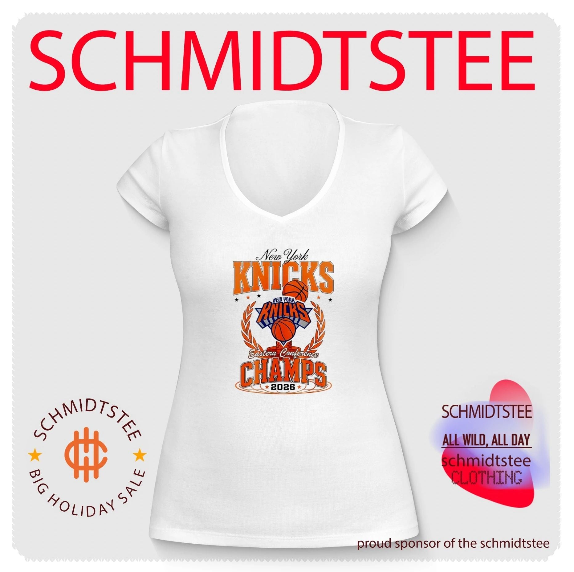 New York Knicks 2026 Eastern Conference Champions Trophy basketball shirt