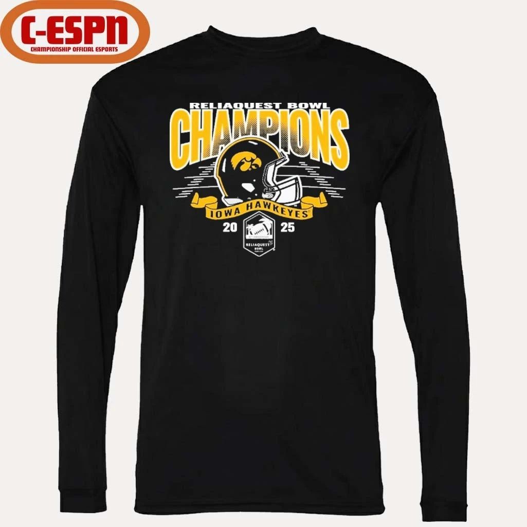 University of Iowa Hawkeyes Football 2025 ReliaQuest Bowl Champions Shirt