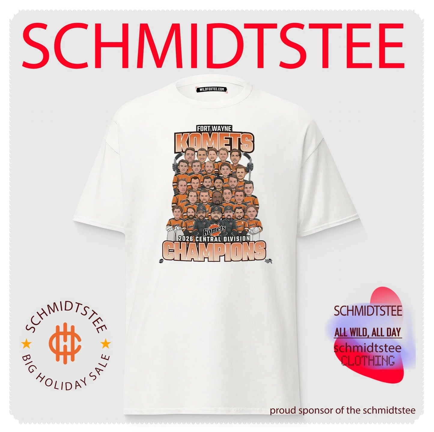 Fort Wayne Komets 2026 Central Division Champions caricature shirt