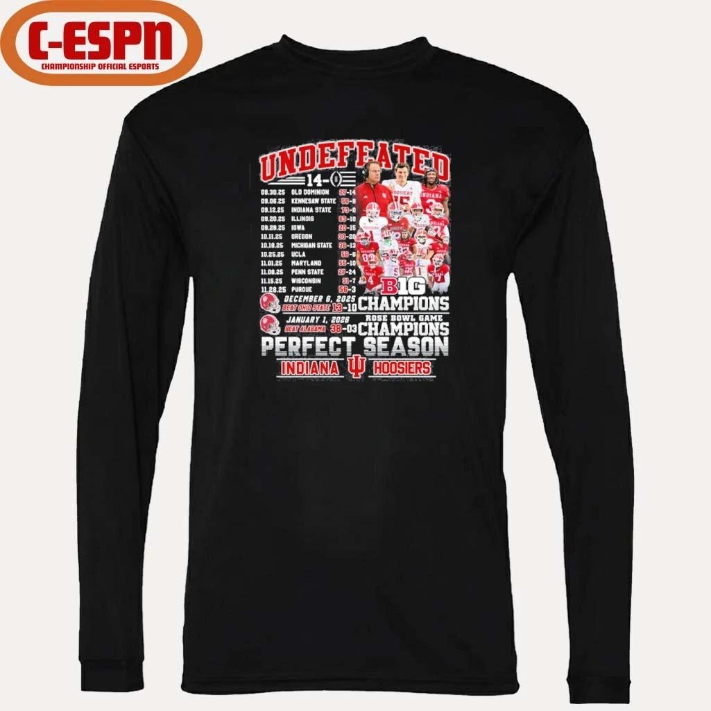 Undefeated 14-0 Indiana Hoosiers Perfect Season Score Shirt