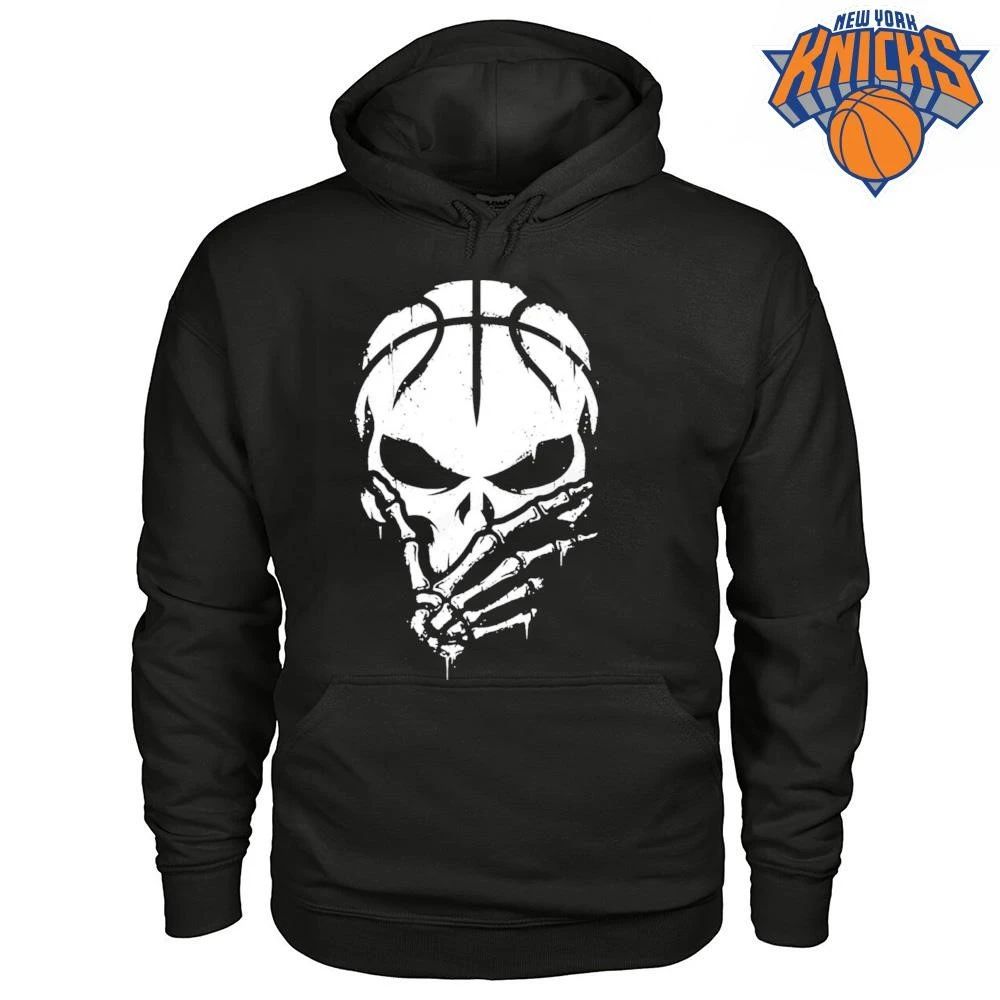 Punisher Jalen Brunson 3 Point Skull Basketball Skeleton Hand Shhh Finger To Lips NBA Finals 2026 Shirt
