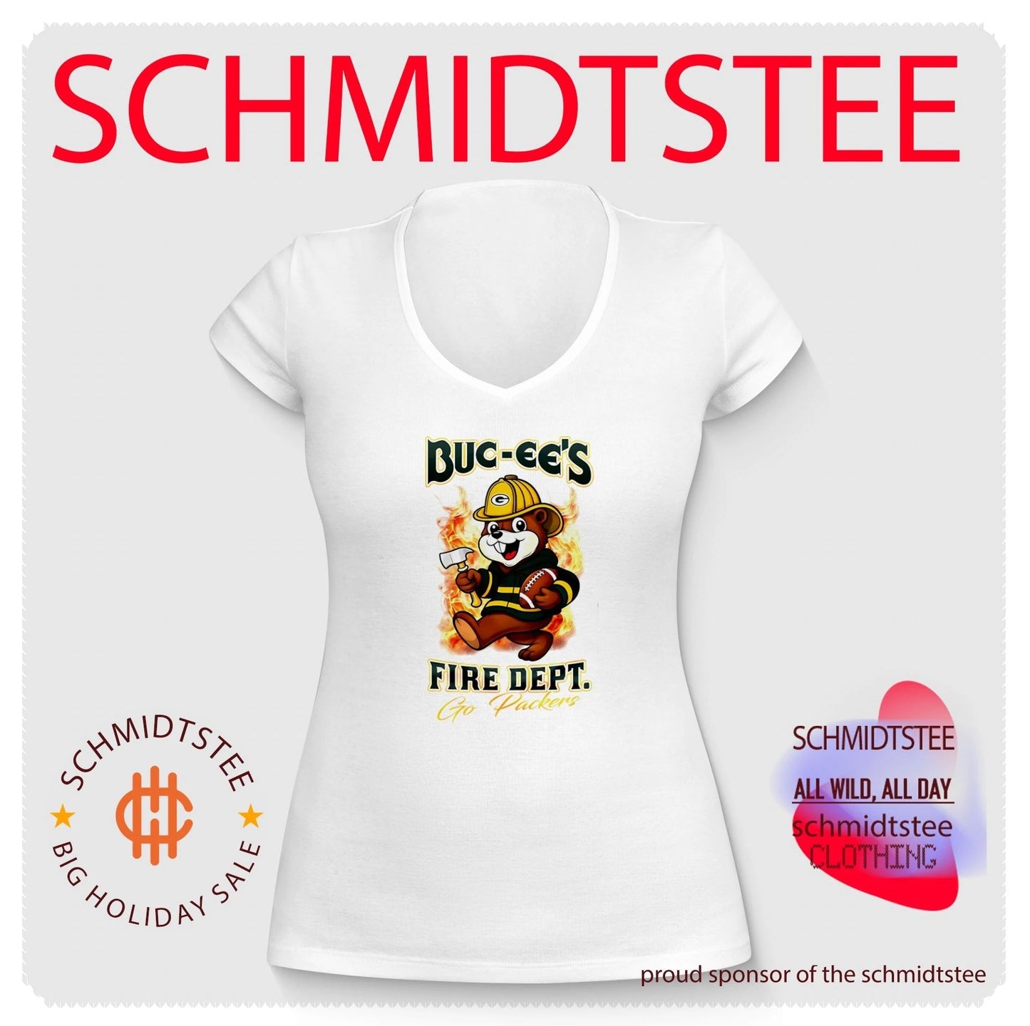 Green Bay Packers Buc-Ee’s Fire Dept go Bears Firefighter Strong shirt