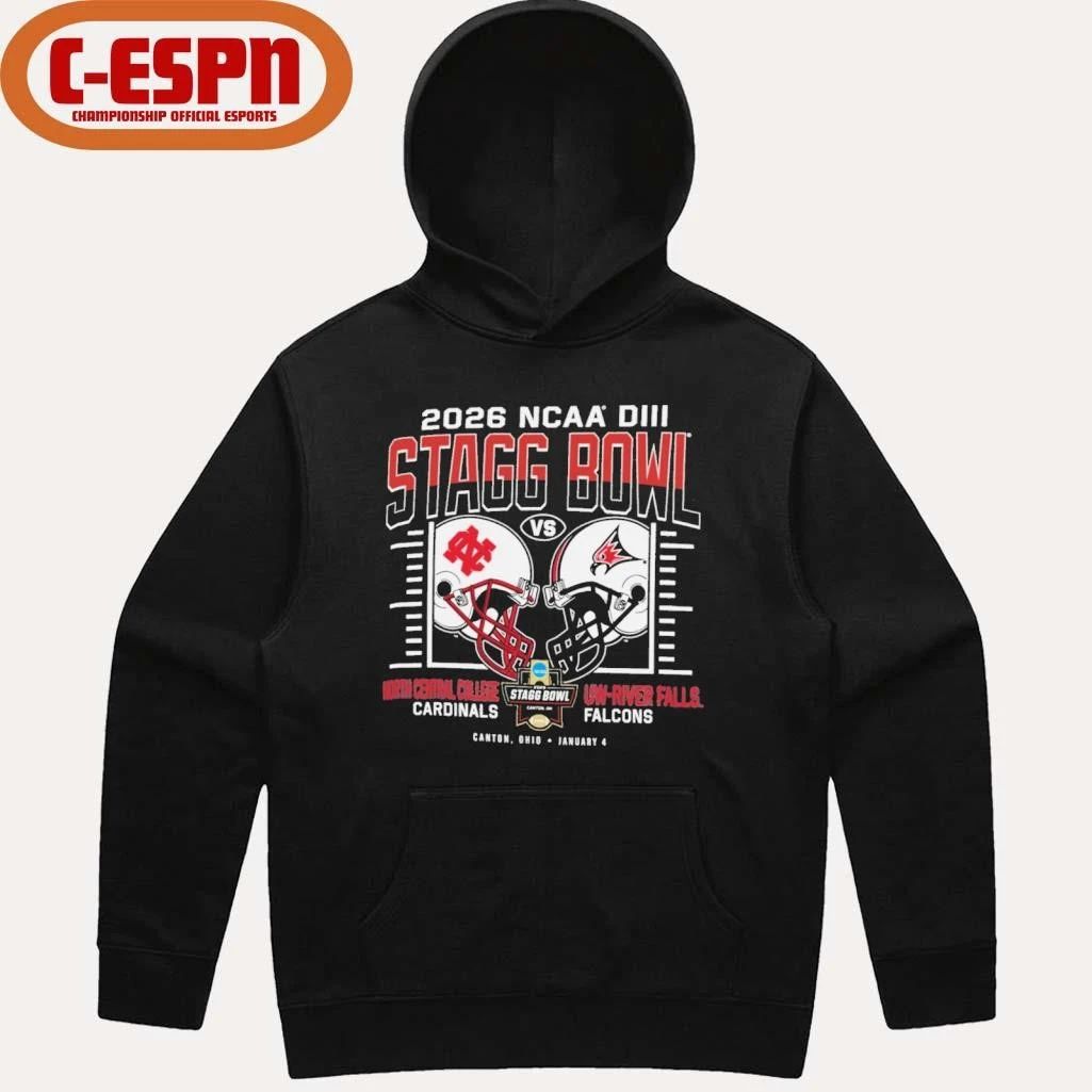North Central Vs UW-River Falls 2025 NCAA DIII Stagg Bowl Duel Helmet Shirt