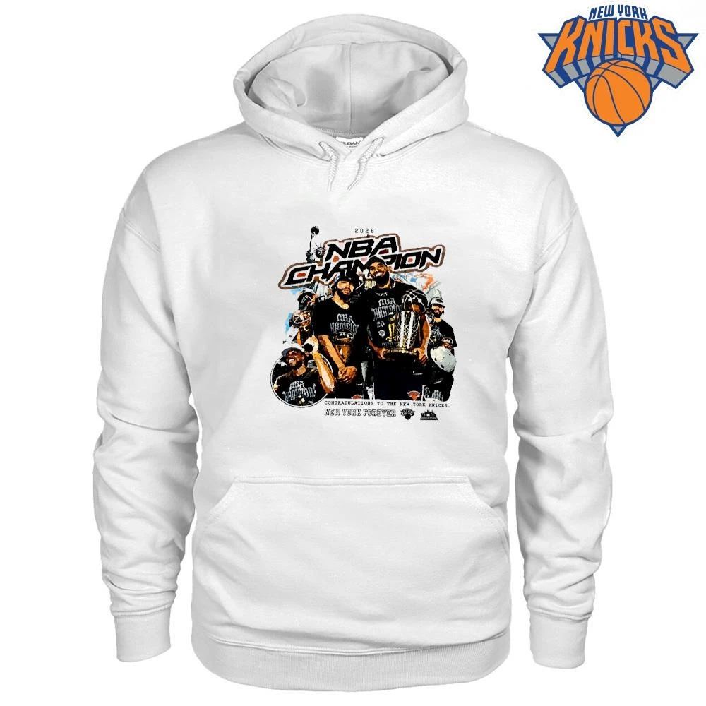New York Knicks 2026 NBA Champions Jalen Brunson Mikal Bridges Vintage Bootleg Graphic T Shirt
