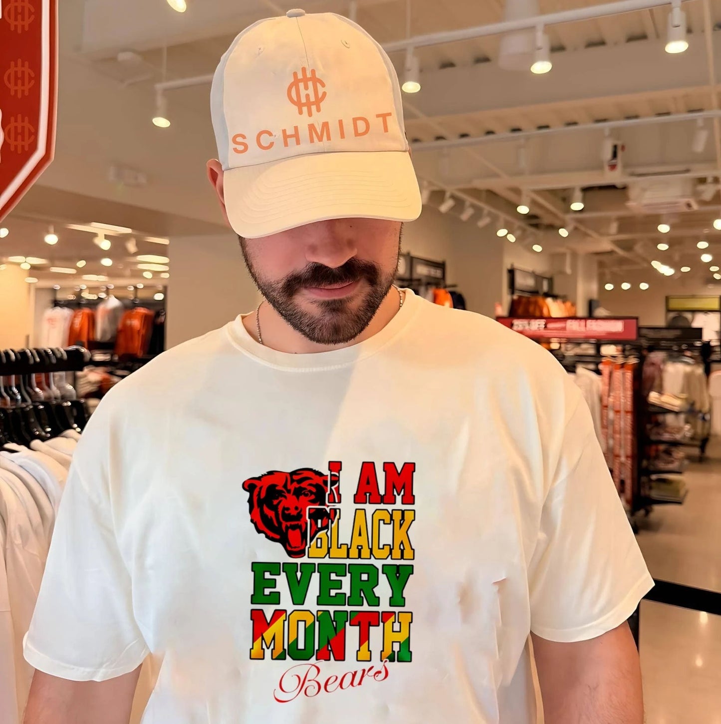Chicago Bears I am Black Every Month logo shirt