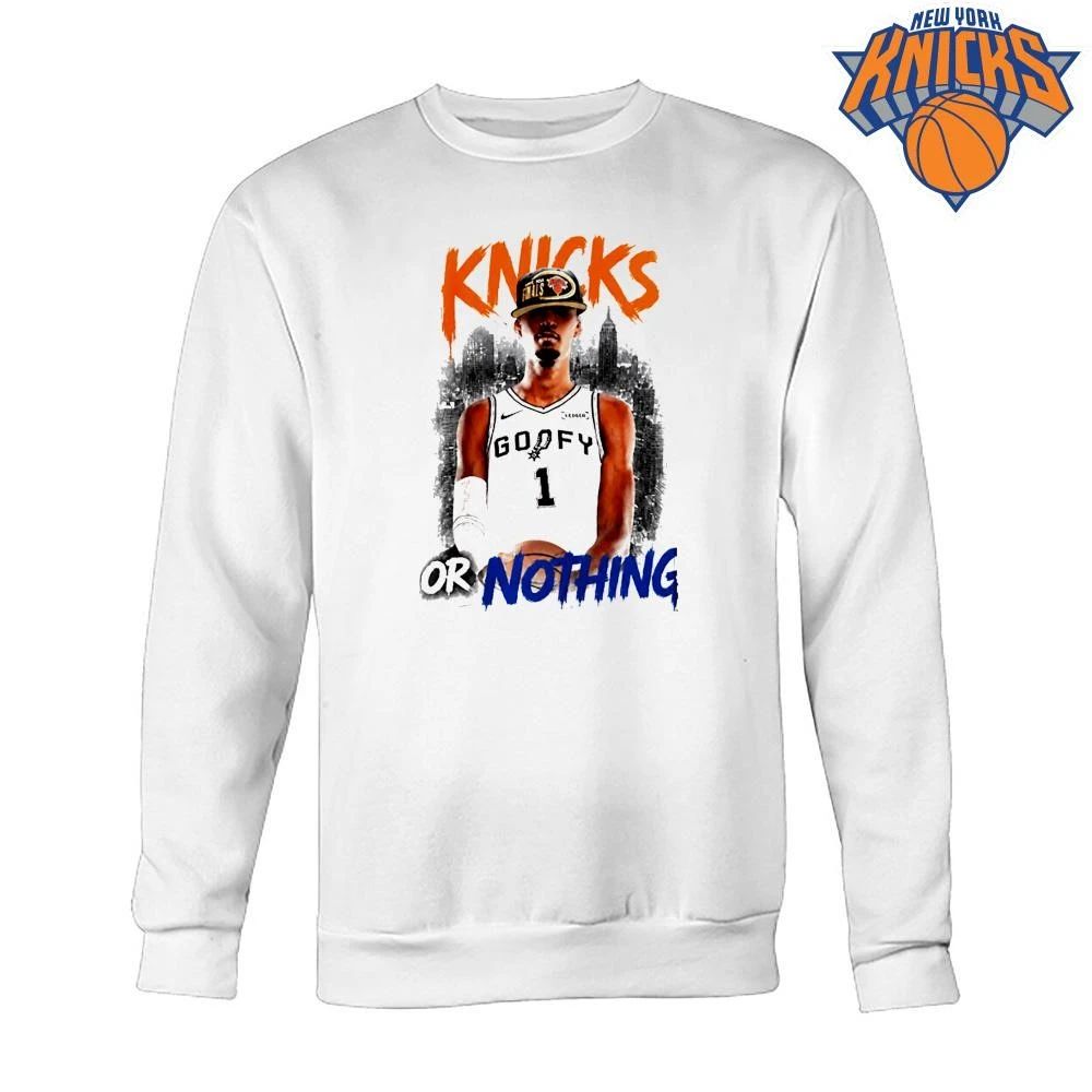 New York Knicks Victor Wembanyama Goofy Or Nothing NBA Finals 2026 Shirt