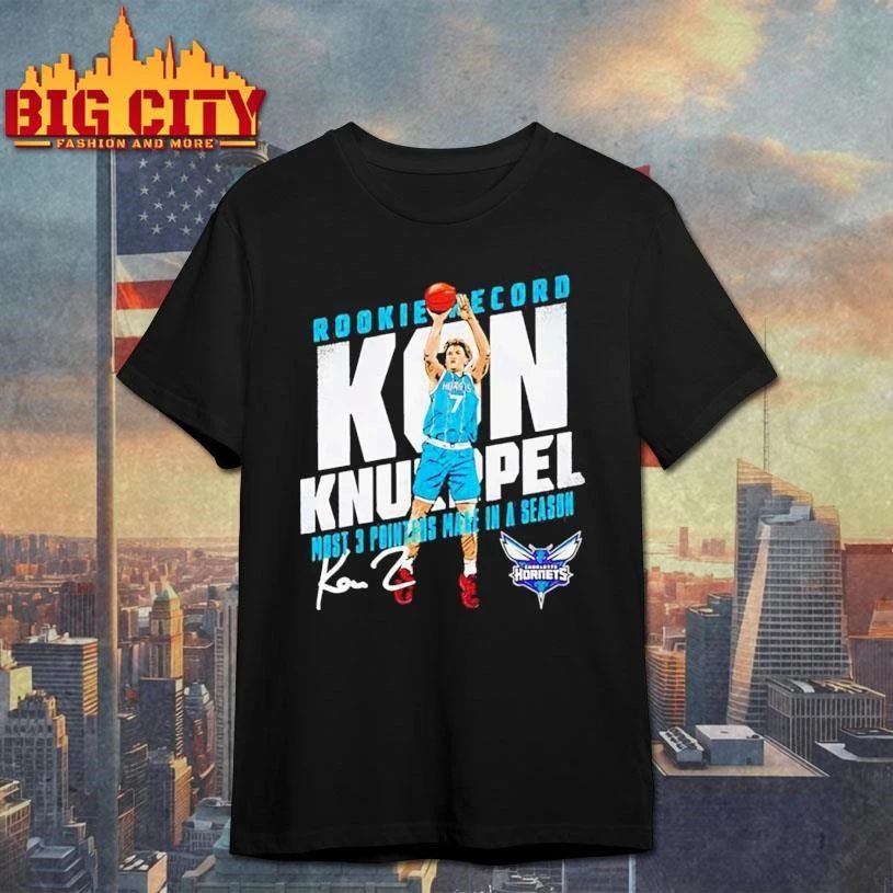 Kon Knueppel most 3 pointers made in a season Charlotte Hornets basketball signature Shirt