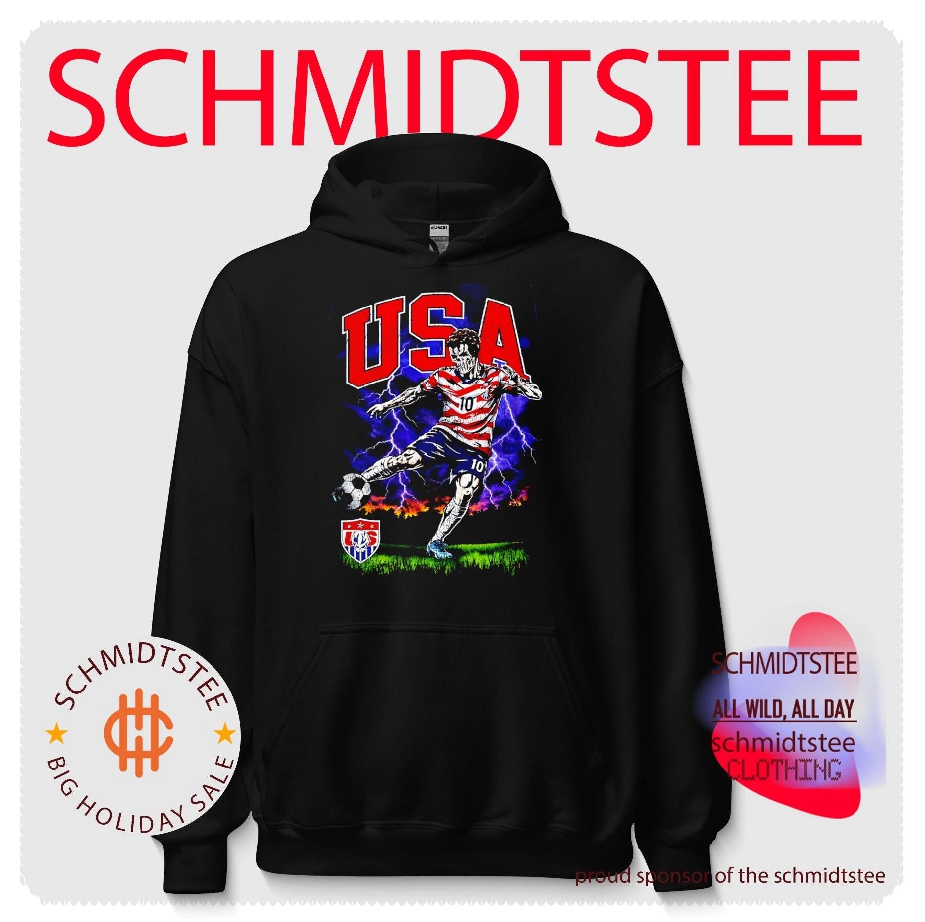 USA World Cup skeleton soccer player vintage shirt
