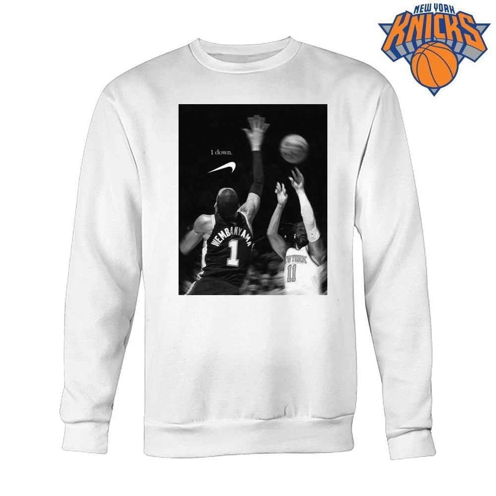Victor Wembanyama 1 Down Nike Basketball Jalen Brunson NBA Finals 2026 Shirt