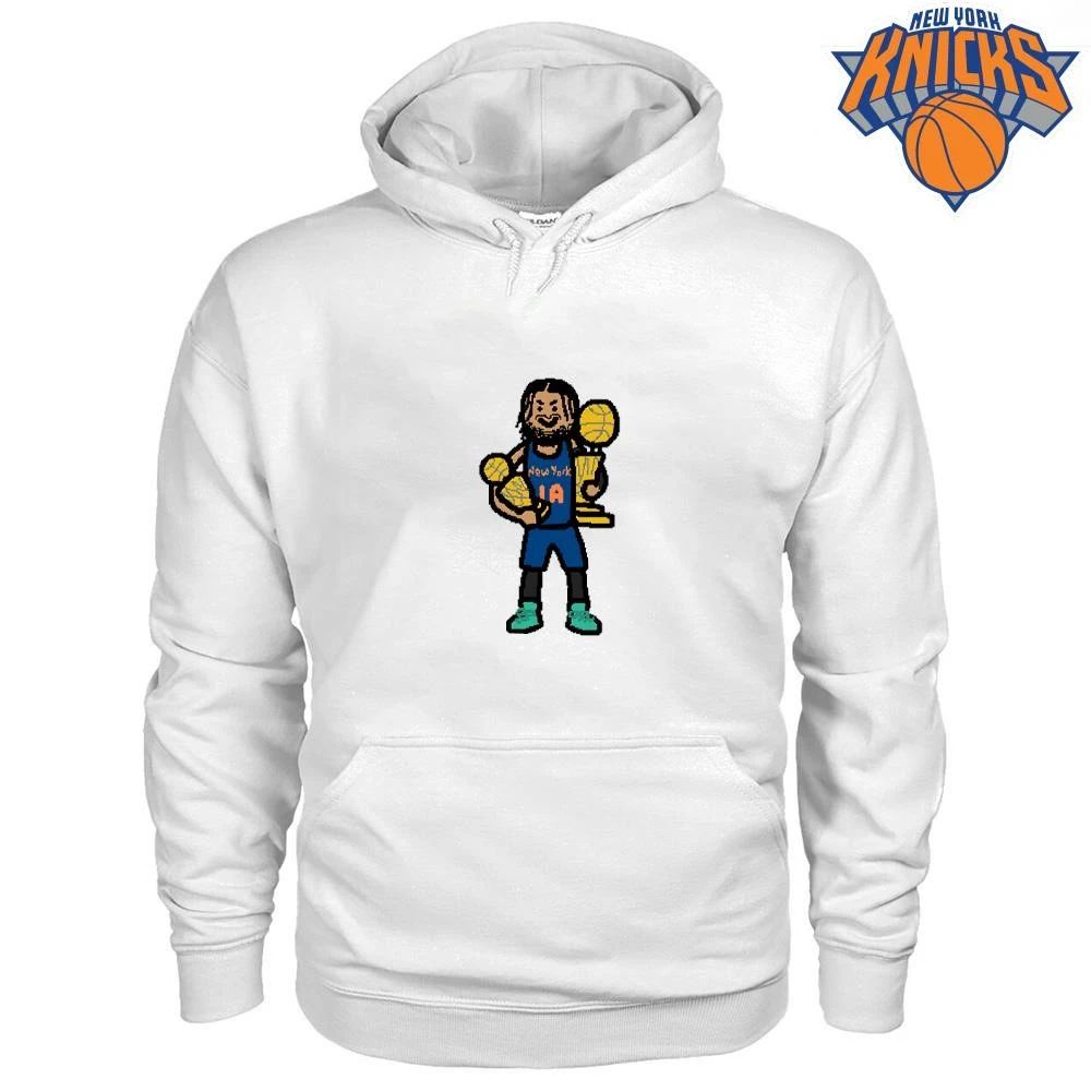 New York Knicks Champions NBA 2026 Jalen Brunson Trophy Cartoon Basketball Shirt