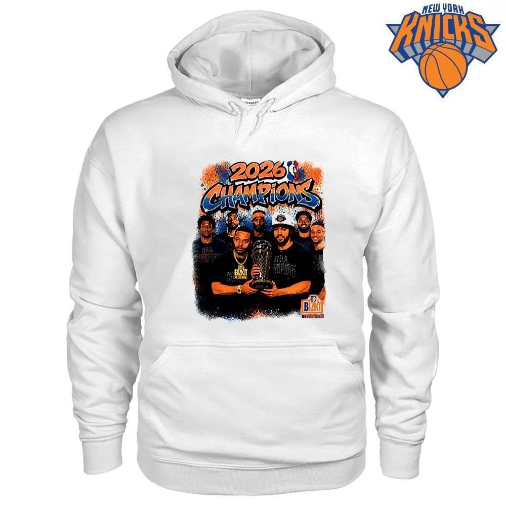 ItsBizkit New York Knicks 2026 Champions Jalen Brunson Larry O Brien Trophy Shirt