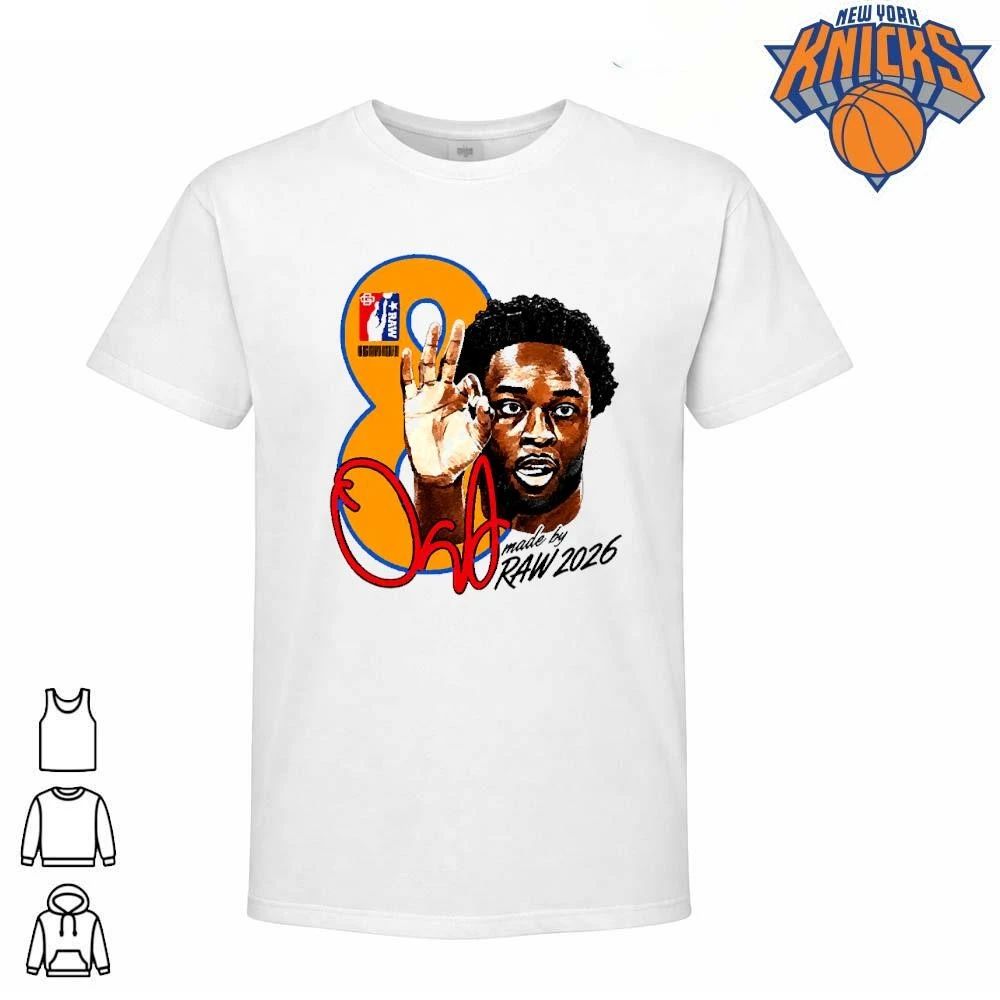 OG Anunoby 8 New York Knicks Made By Raw 2026 Basketball Graphic Streetwear Shirt
