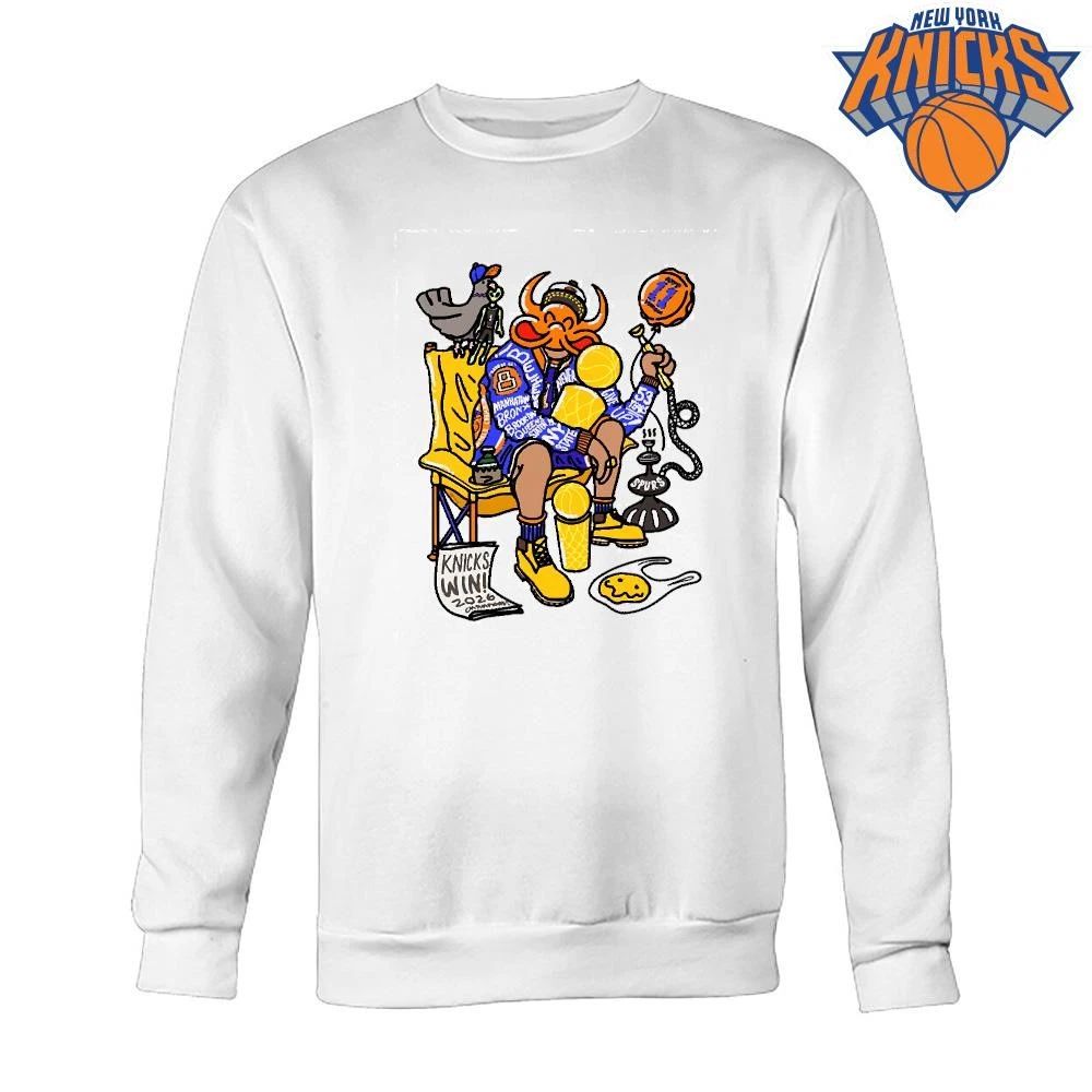 Knicks Win 2026 Champions Character Trophy Graphic New York Knicks Champions NBA 2026 Shirt