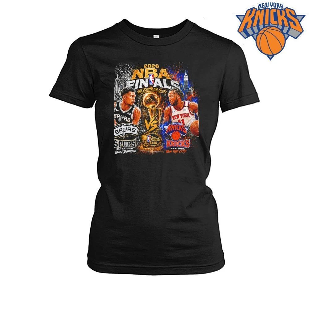 NBA Finals 2026 San Antonio Spurs vs New York Knicks The Battle For Glory Graphic T Shirt